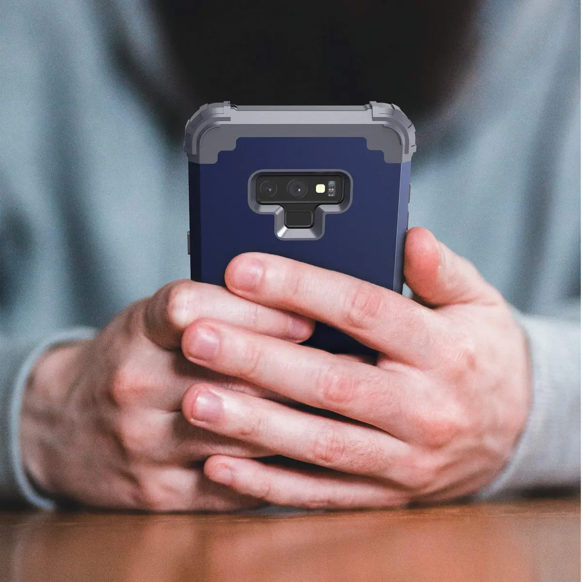 IDweel Galaxy Note 9 Case, Blue | Shockproof 3-in-1 Heavy Duty Protection (110c) - view 4