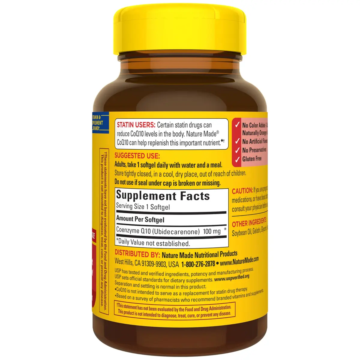 Nature Made CoQ10 100mg Softgels for Heart Health Support, 120 Softgels | USP Verified Antioxidant Supplement - view 8