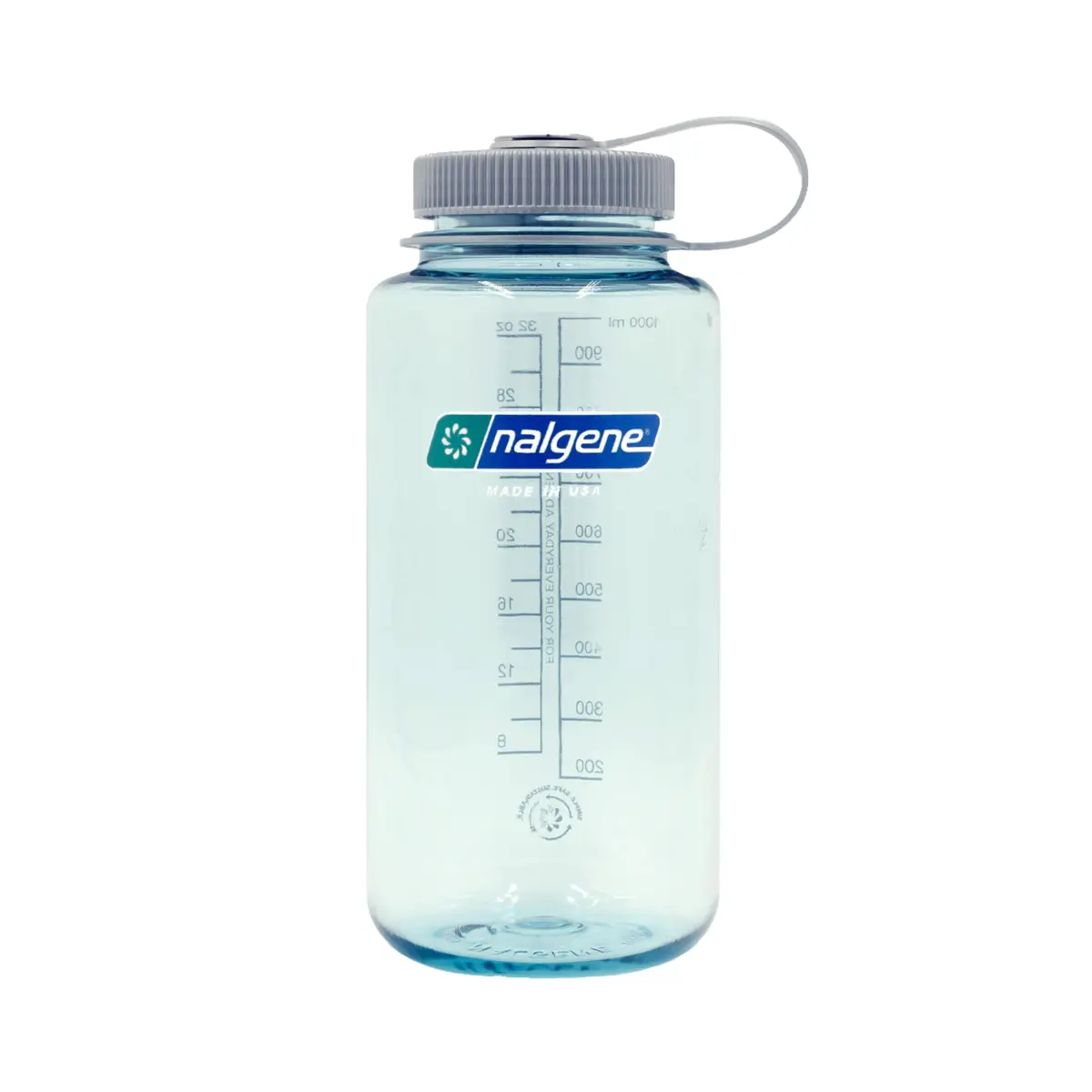 Nalgene 32 oz Wide Mouth Water Bottle, Seafoam | Heavy-Duty, Reusable, Leak-Proof - main product image