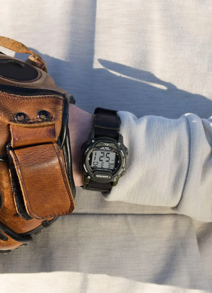 Armitron Sport Quartz Watch with Nylon Strap, Black, 24 | Military Fitness Style - view 2