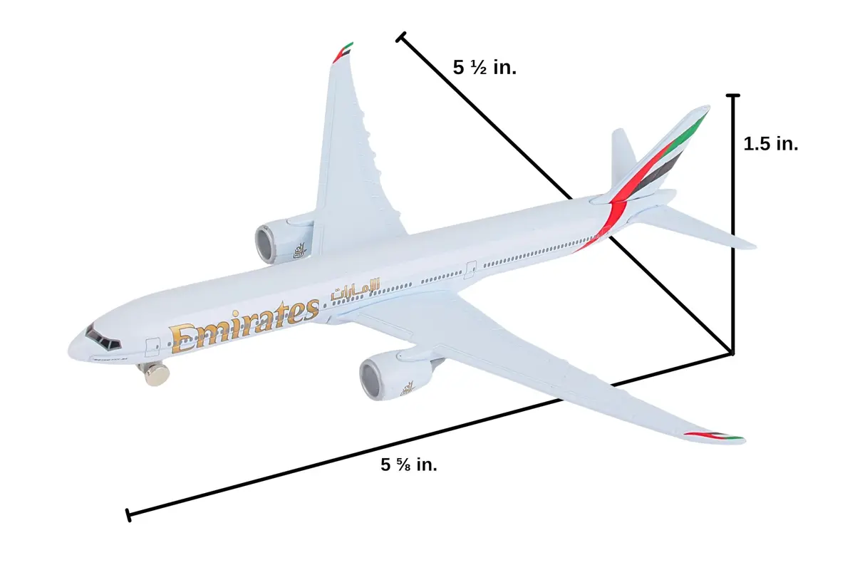Daron Toy Airplane Emirates 777x | Die-Cast Metal Model for Kids 3+ - view 3