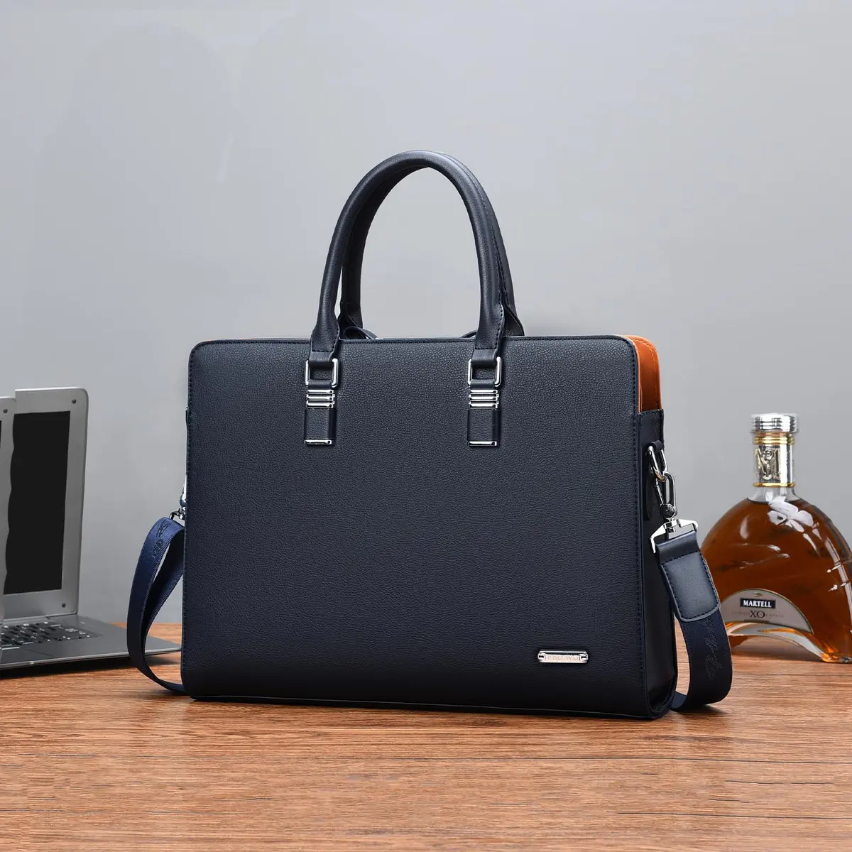 FSD.WG Business Bag Leather Briefcase Shoulder Laptop for Men | Classic, High-Quality Leather (15.6 in) - view 2