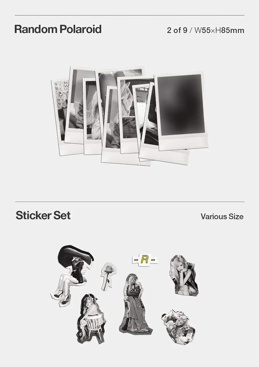 JUSTSWAGDDEEFF Rose BlackPink Album | Folded Poer & Photocards, 1 Count, Multicolor, Framed, Modern, Rose Theme - view 4