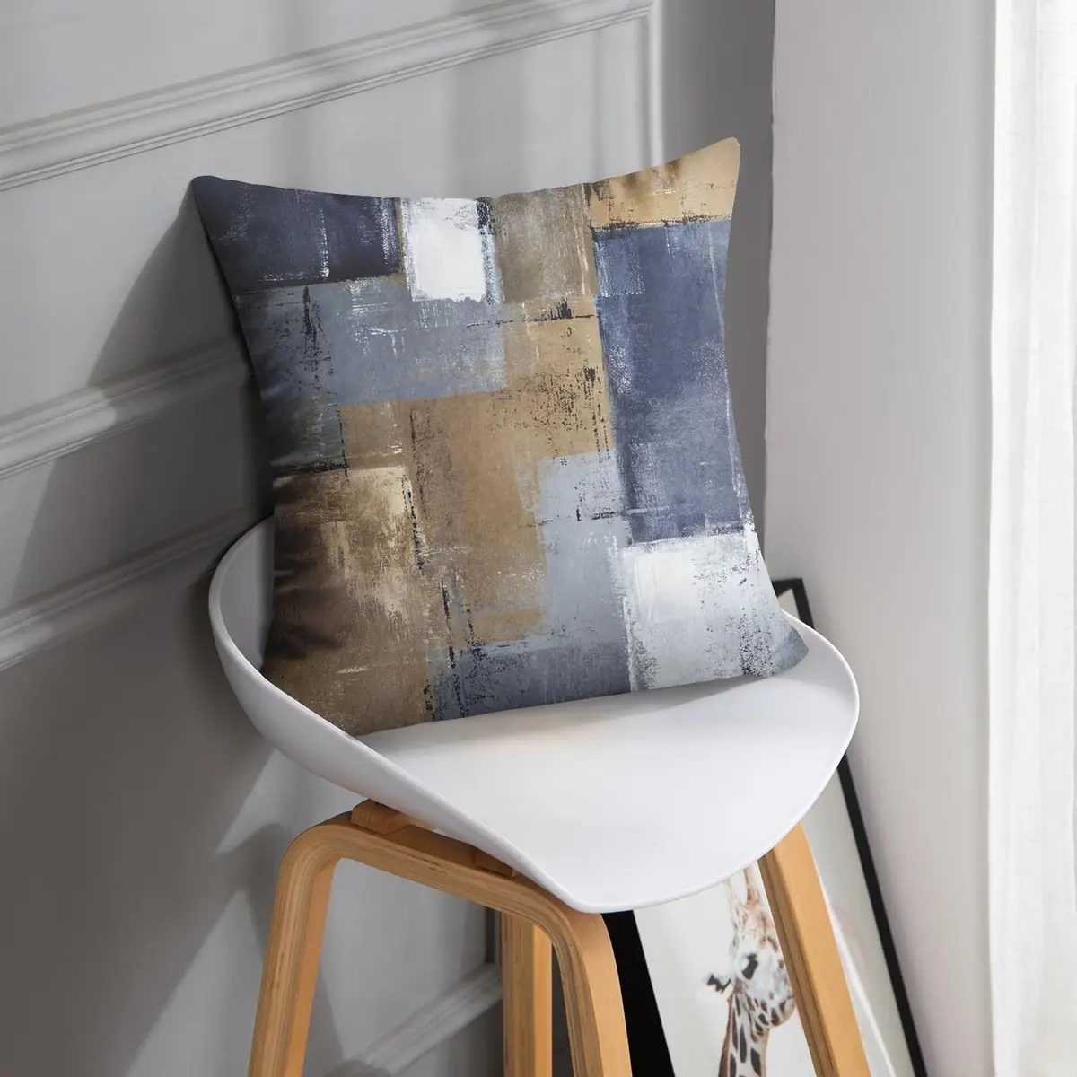 Britimes Velvet Throw Pillow Covers Set of 2, 18 x 18 Inch (45x45 cm) | Modern Abstract Art Print - view 2