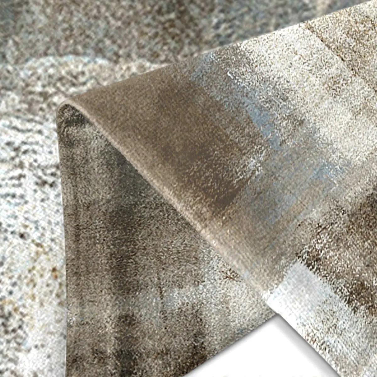 Britimes Grey Beige Teal Velvet Throw Pillow Covers Set of 2, 45cm (18 Inch) | Modern Square Cushion Cases - view 7