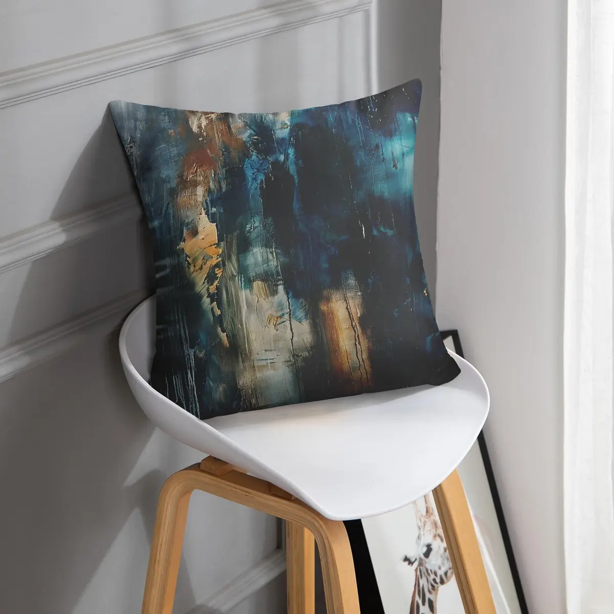 Britimes Teal Black Velvet Pillow Covers Set of 2, 45cm (18 Inch) | Soft & Elegant Home Decor - view 2