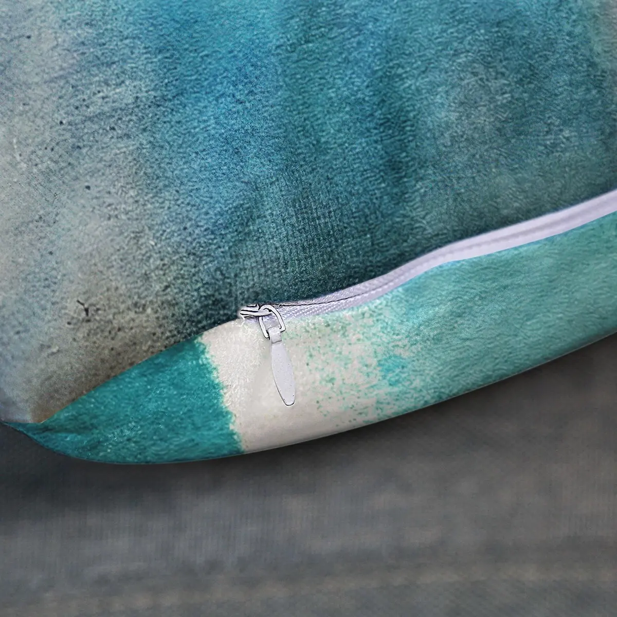 Britimes Throw Pillow Covers Set of 2, 18 x 18 Inch | Velvet, Teal Peacock Blue, Zipper Closure - view 6