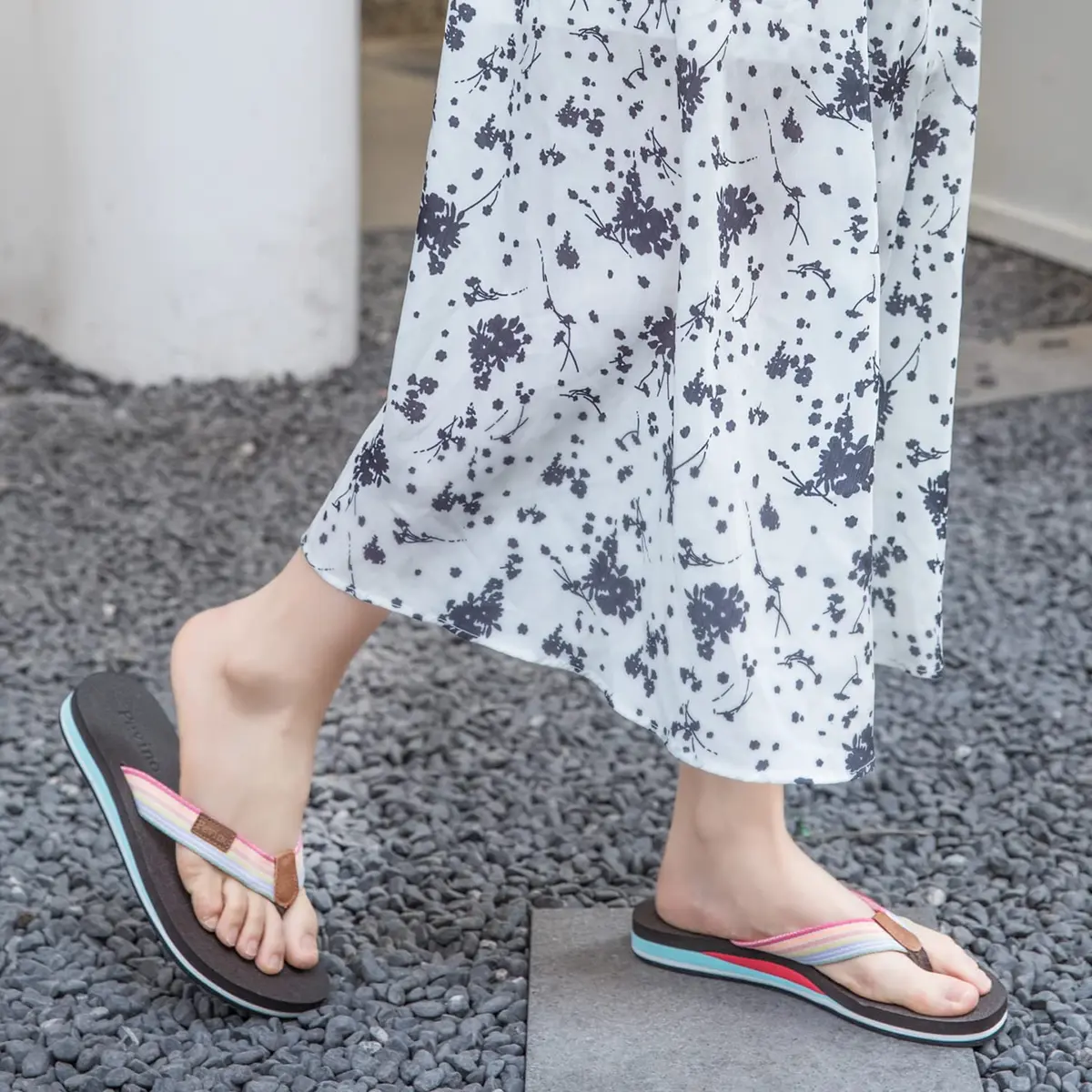 Pevino Women's Orthotic Flip Flops with Waterproof Platform & Anti-Slip Sole | Arch Support for Comfort (120 chars) - view 2