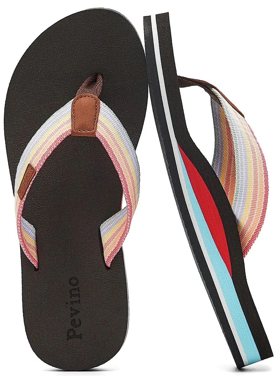 Pevino Women's Orthotic Flip Flops with Waterproof Platform & Anti-Slip Sole | Arch Support for Comfort (120 chars) - view 3