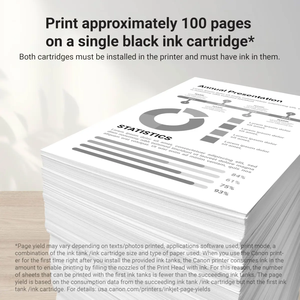 Canon PG-275 Genuine Black Ink Cartridge | 100 Pages Yield - view 2
