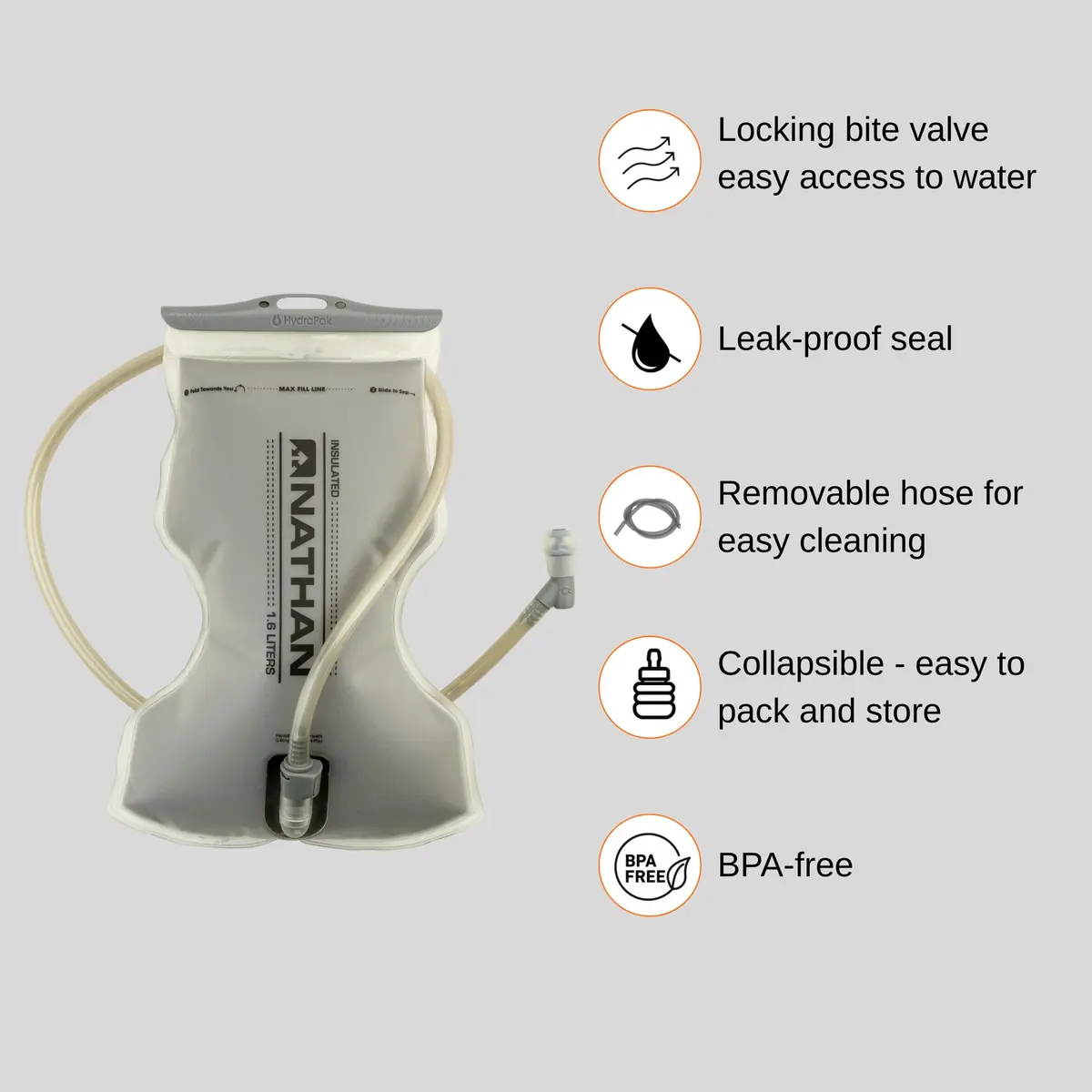 Nathan Pinnacle Race Vest & 12L Hydration Pack with 1.6L Water Bladder, Water-Resistant Pockets, Lightweight & Moisture Wicking | Unisex Running Vest - view 5