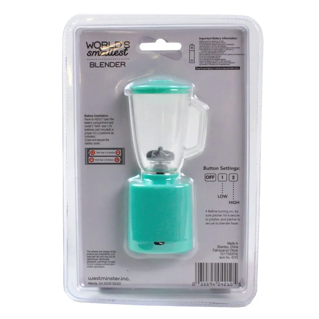 Westminster World's Smallest Real Working Blender | Compact, Battery & USB Powered, 2 Speeds, Ages 8+ - view 2
