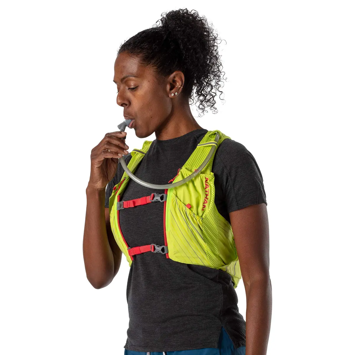 Nathan Women's Pinnacle Race Vest & 12L Hydration Pack with 1.6L Bladder Water-Resistant Moisture Wicking - view 5