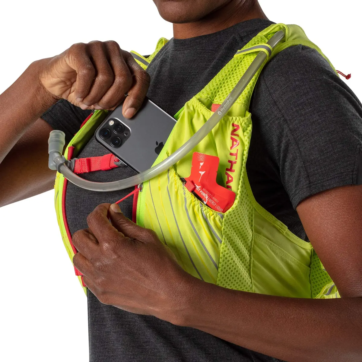 Nathan Women's Pinnacle Race Vest & 12L Hydration Pack with 1.6L Bladder Water-Resistant Moisture Wicking - view 6