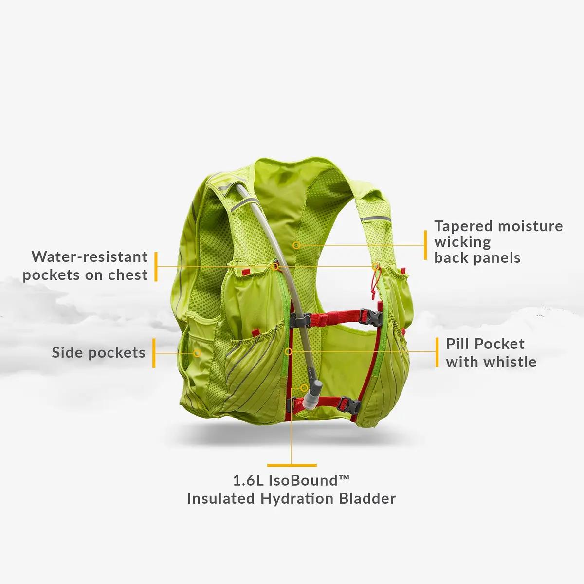 Nathan Women's Pinnacle Race Vest & 12L Hydration Pack with 1.6L Bladder Water-Resistant Moisture Wicking - view 3