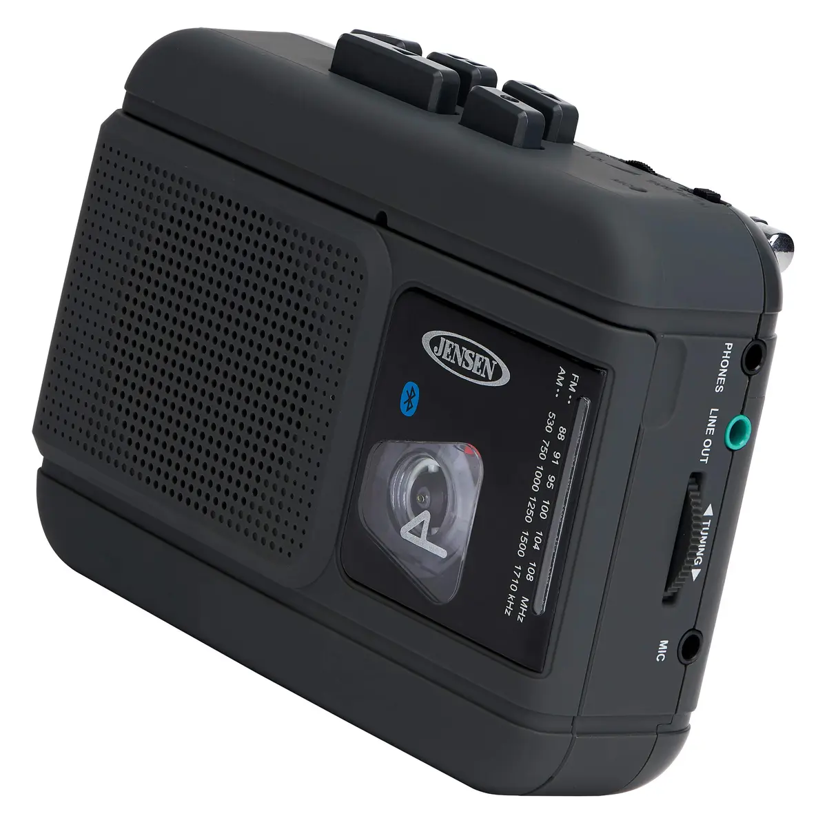 Jensen MCR-60 Portable Cassette Player/Recorder with Bluetooth & Radio | Vintage Audio in India - view 3