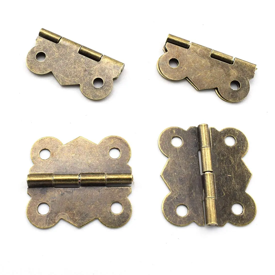 SDTC Tech Antique Jewelry Box Hardware Assortment Kit | Vintage Bronze Hinges & Corner Protectors (52mm Hasp, 30mm Hinges, 25mm Protectors) - view 4