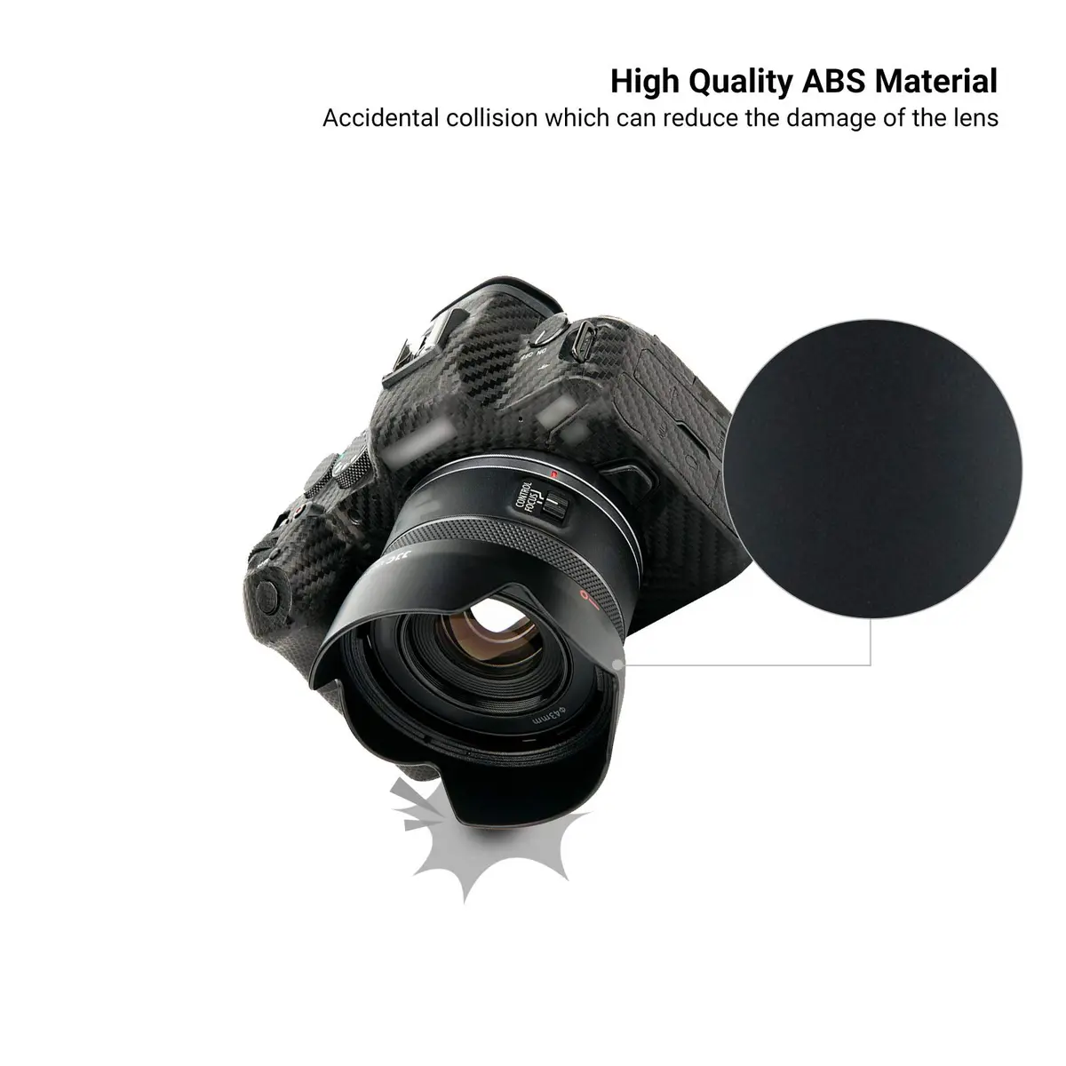 JJC Tulip Flower Lens Hood for Canon RF 50mm f/1.8 STM | Reversible Lens Shade, Compatible with 43mm Filters & Cap - view 5