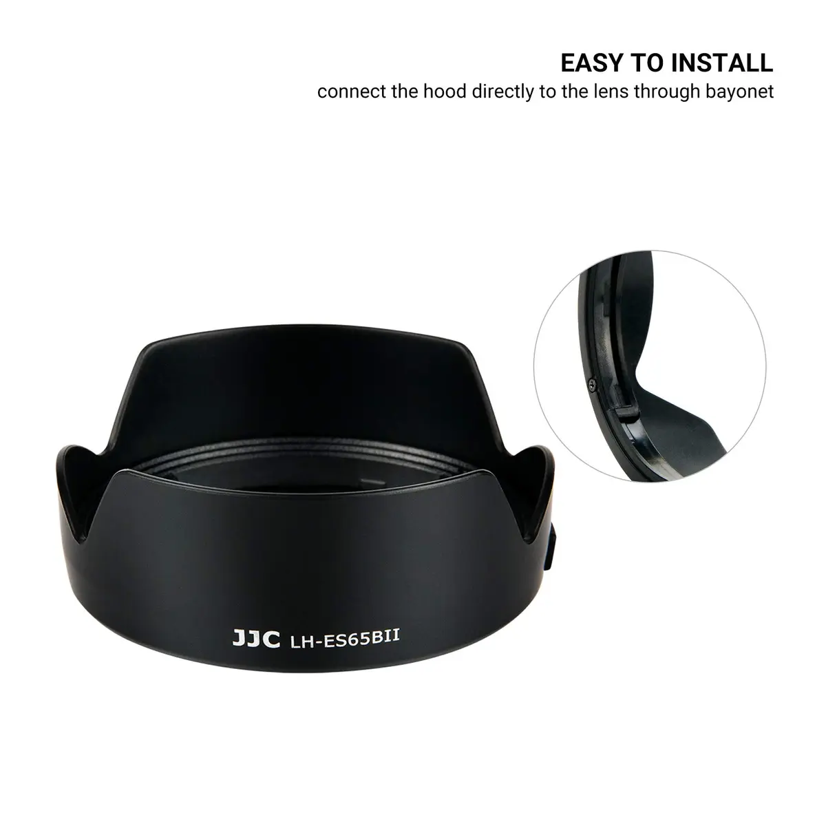JJC Tulip Flower Lens Hood for Canon RF 50mm f/1.8 STM | Reversible Lens Shade, Compatible with 43mm Filters & Cap - view 7