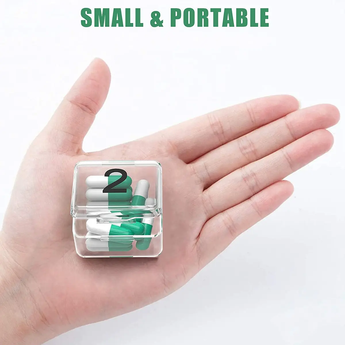 DOHIMGIO Monthly Pill Organizer 30 Day Pill Box with Portable Case | Easy Open Large Compartments - view 4