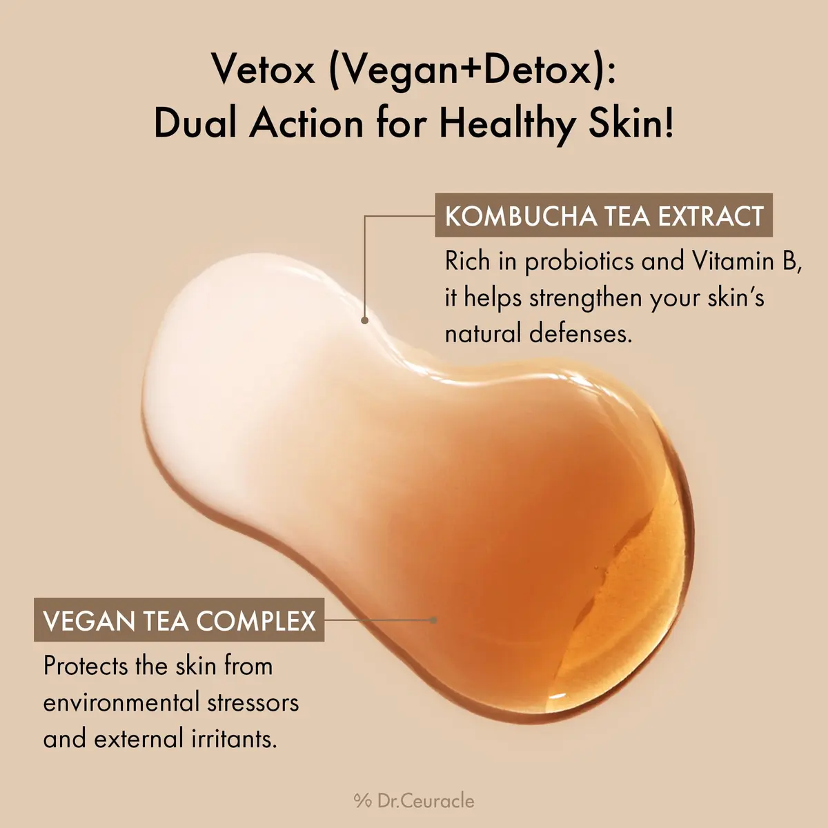 Dr.Ceuracle Vegan Kombucha Tea Essence, Hydrating Milky Toner 5.07 fl. oz. | Vegan Detox & Hydration for Sensitive Skin - view 8