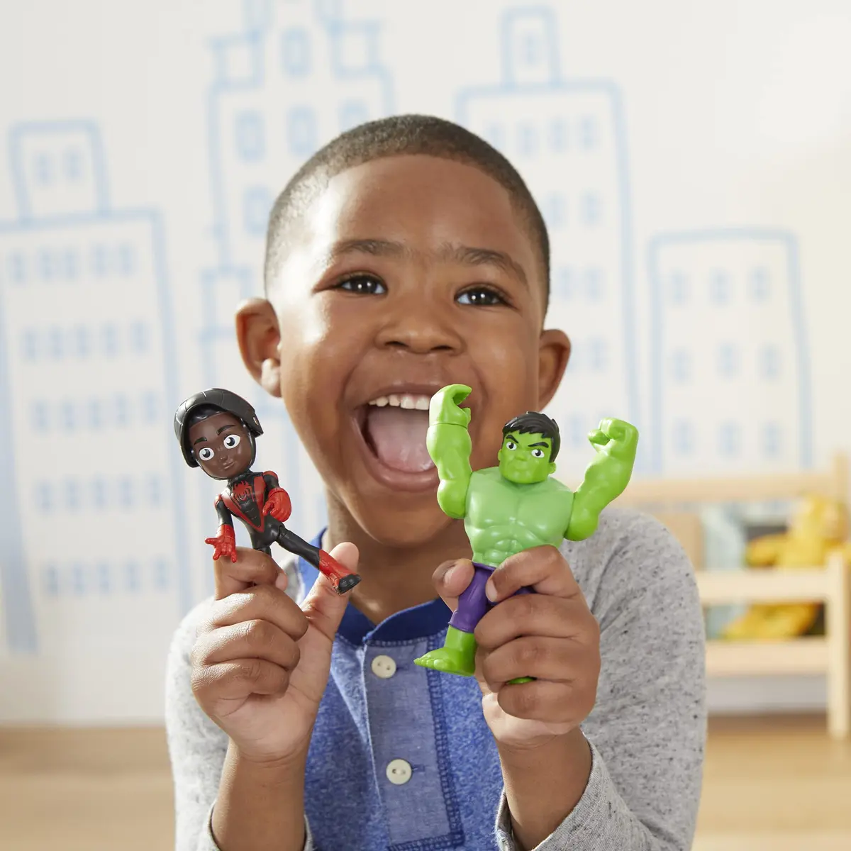 Hasbro Spidey and his Amazing Friends Marvel Hero Reveal Multipack 4-Inch | Kids 3+ Action Figures with Mask-Flip Feature - view 5