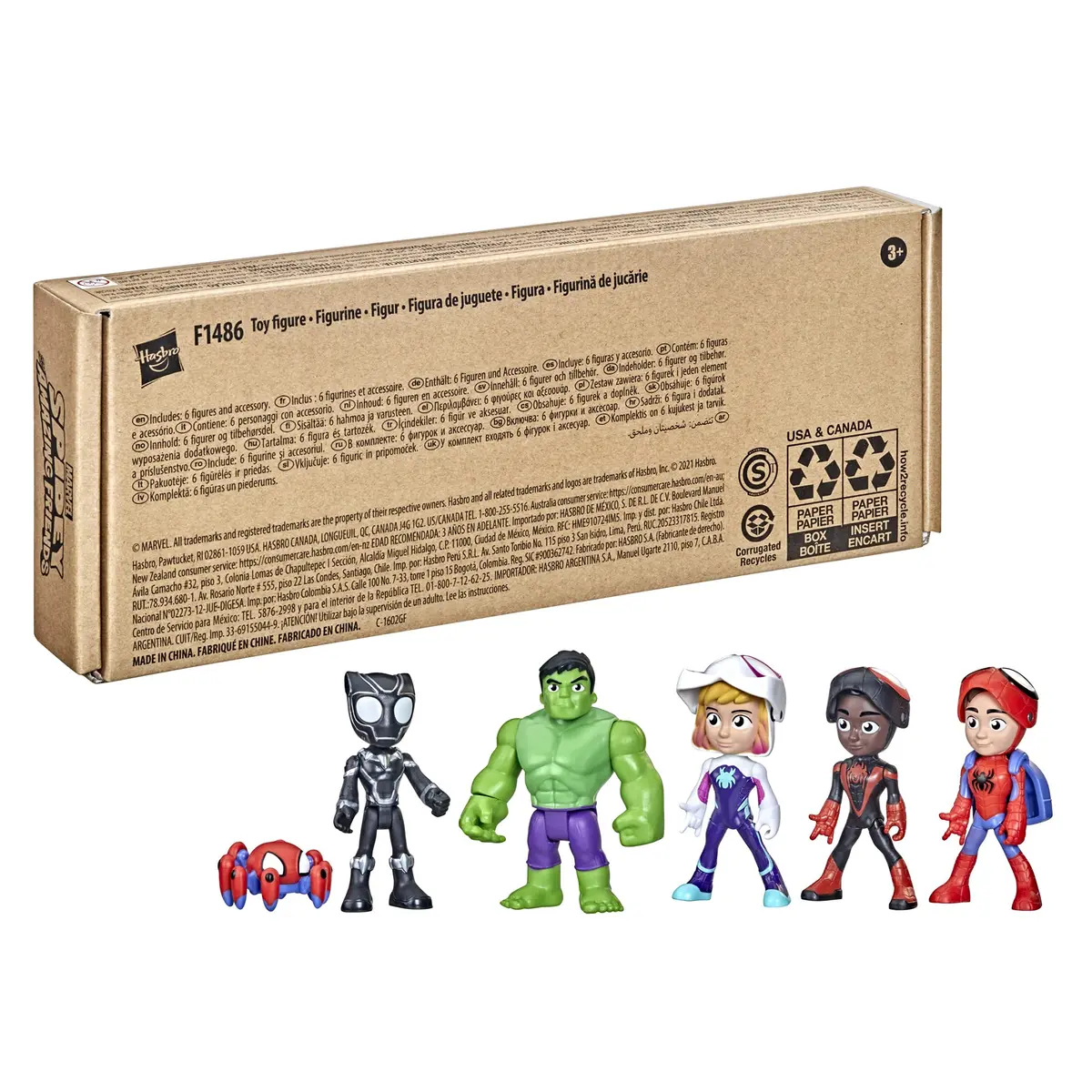 Hasbro Spidey and his Amazing Friends Marvel Hero Reveal Multipack 4-Inch | Kids 3+ Action Figures with Mask-Flip Feature - view 2