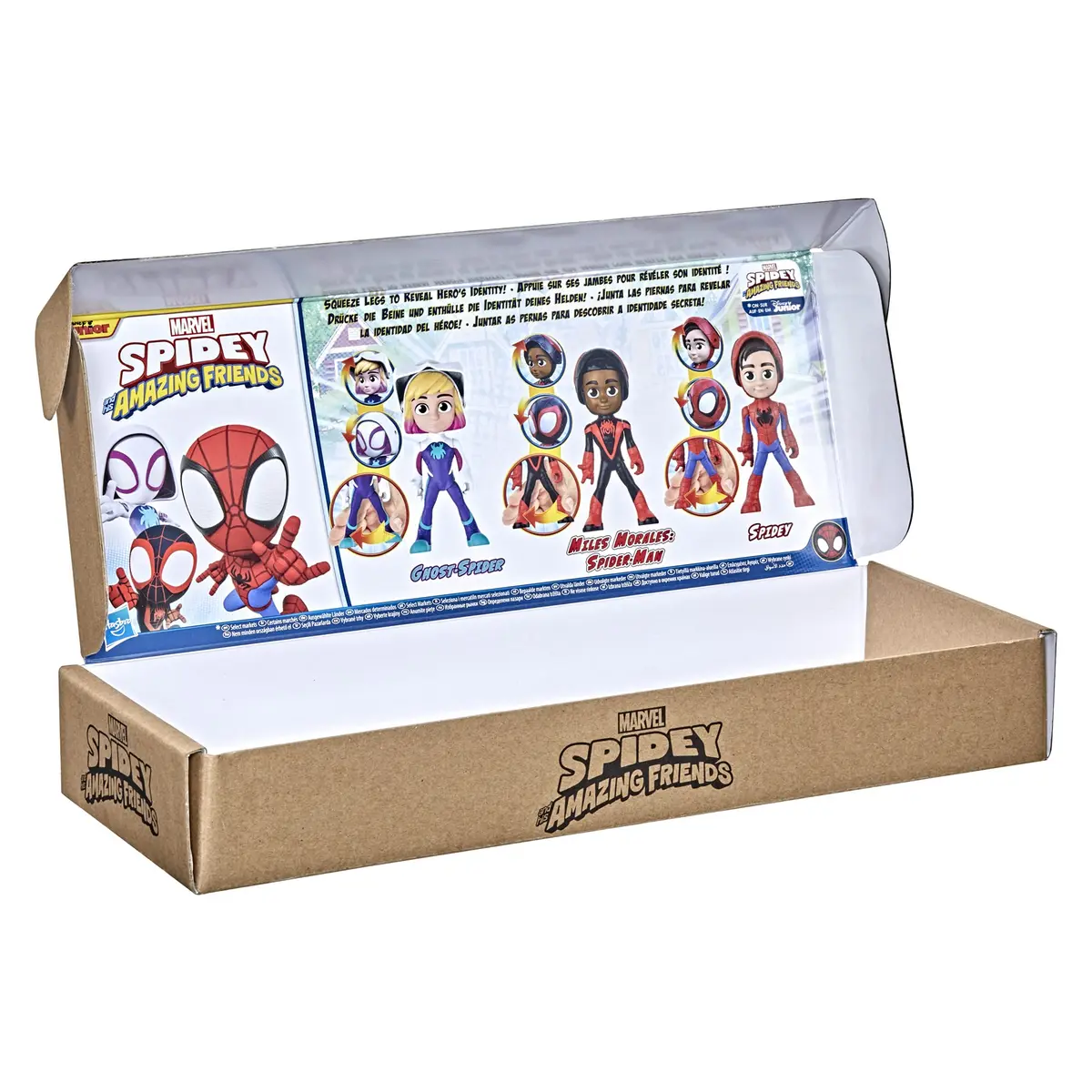 Hasbro Spidey and his Amazing Friends Marvel Hero Reveal Multipack 4-Inch | Kids 3+ Action Figures with Mask-Flip Feature - view 3