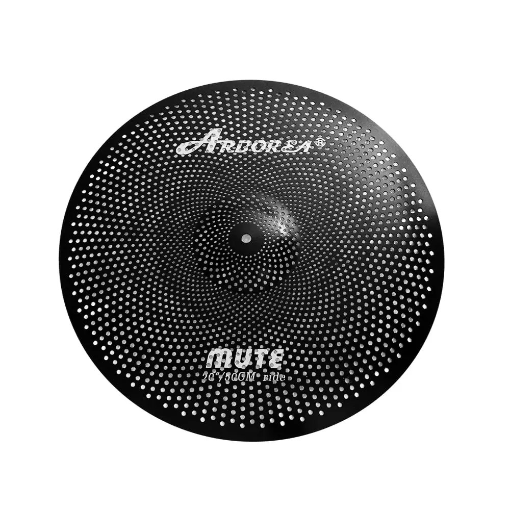 Arborea Low Volume Cymbal Pack Black 14"hi-hat+16"crash+18"crash+20"ride 5 Pieces | Practice Mute Cymbal Set for Drums - view 5