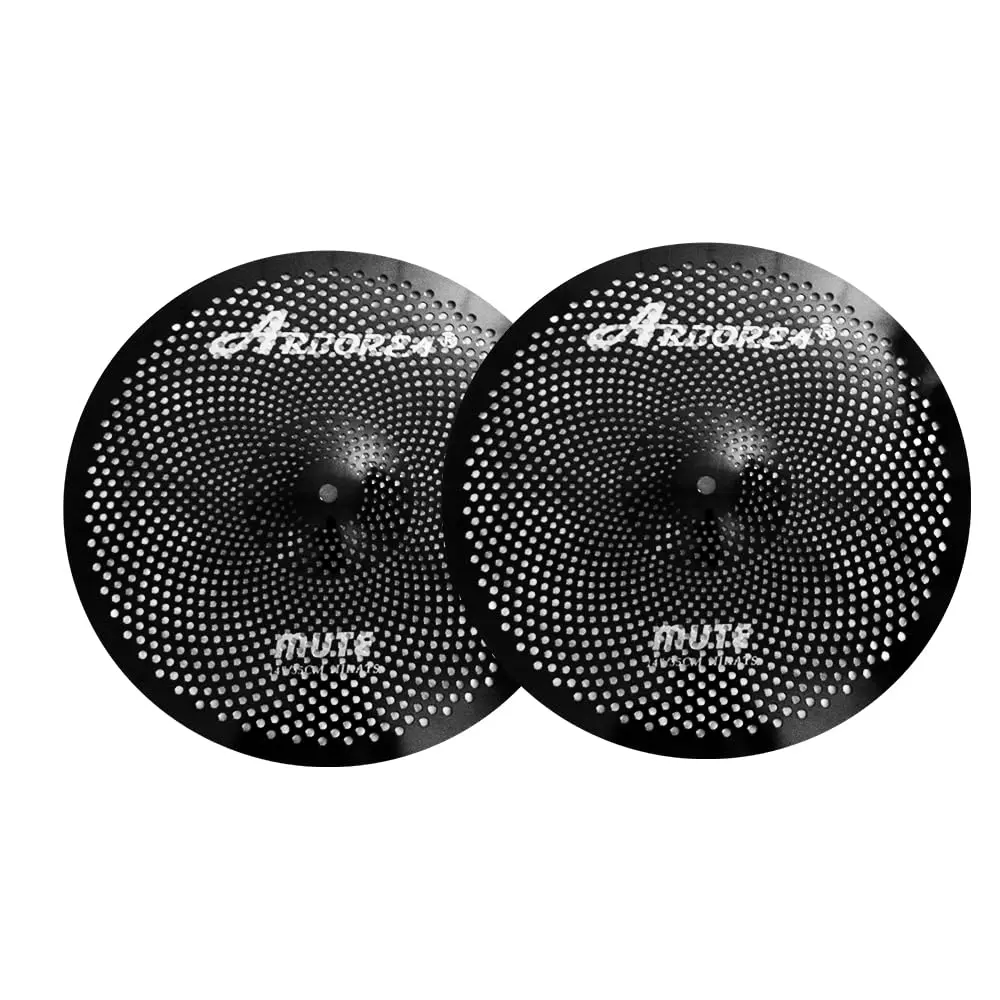 Arborea Low Volume Cymbal Pack Black 14"hi-hat+16"crash+18"crash+20"ride 5 Pieces | Practice Mute Cymbal Set for Drums - view 2