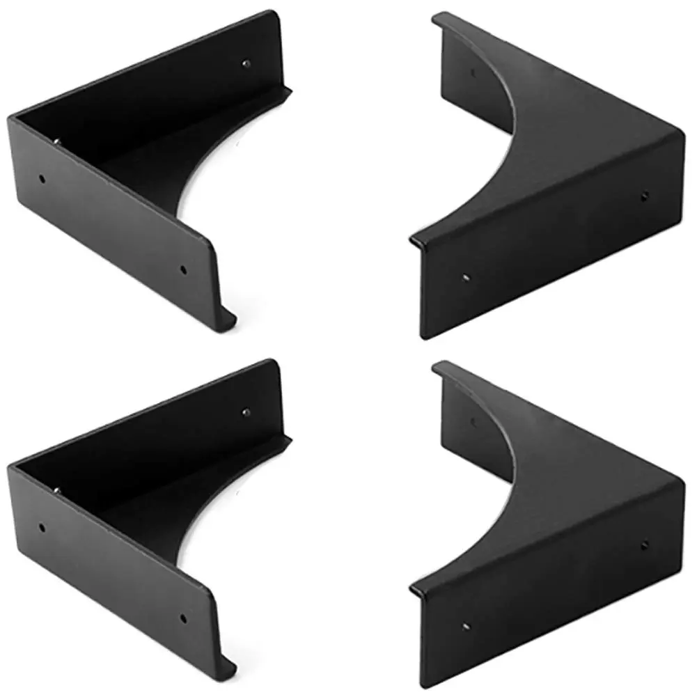 RFORPLY Antique Zinc Alloy Box Corner Protector Edge Safety Guard Cabinet Furniture Corner Bumpers (4-Pack, Black) - main product image