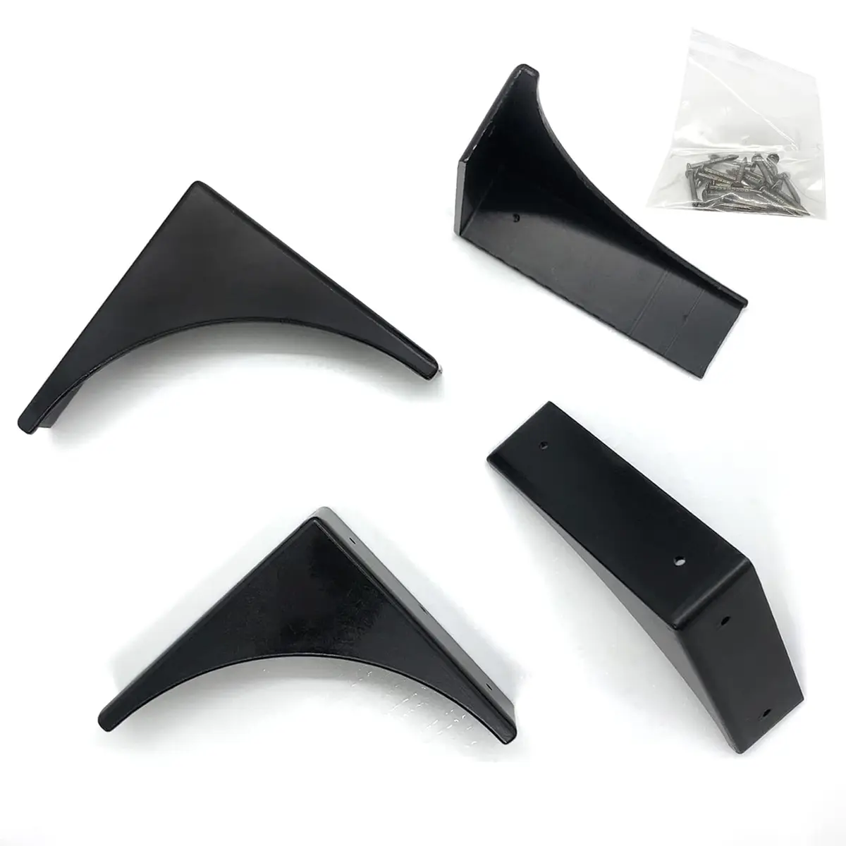 RFORPLY Antique Zinc Alloy Box Corner Protector Edge Safety Guard Cabinet Furniture Corner Bumpers (4-Pack, Black) - view 6