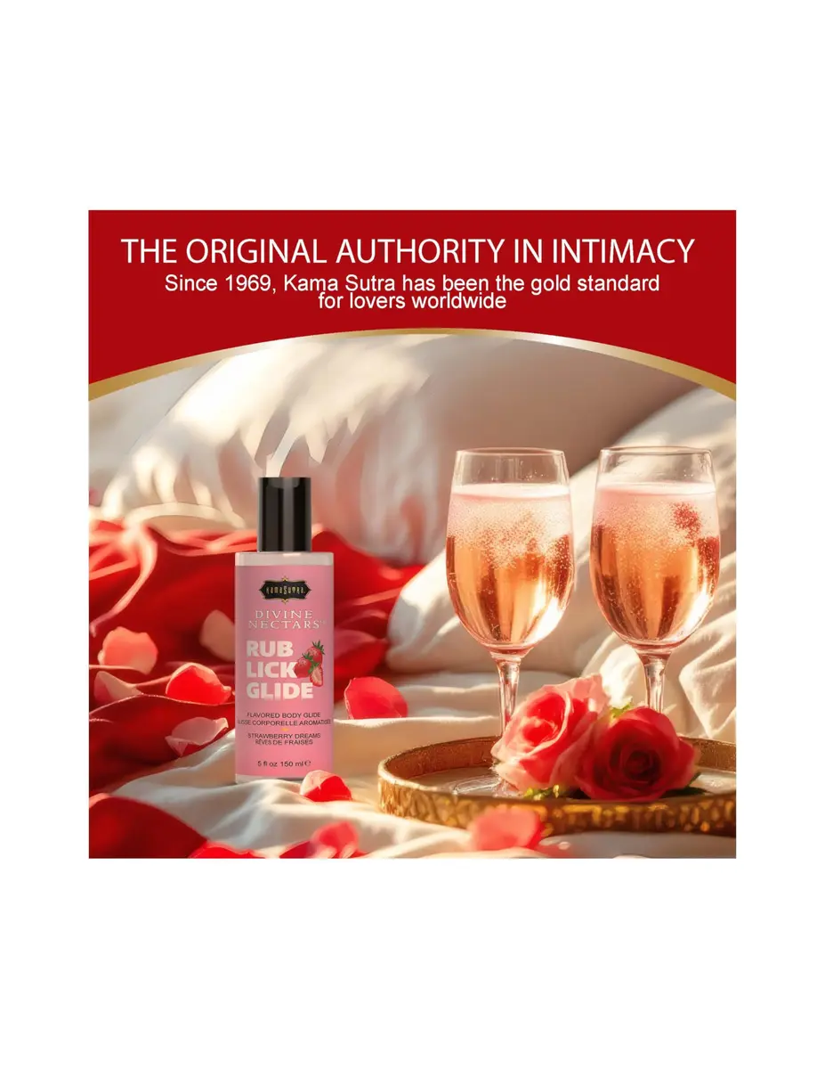 KAMA SUTRA Divine Nectars Strawberry Dreams 2 fl oz (59ml) | Flavored Body Topping for Couples - view 5
