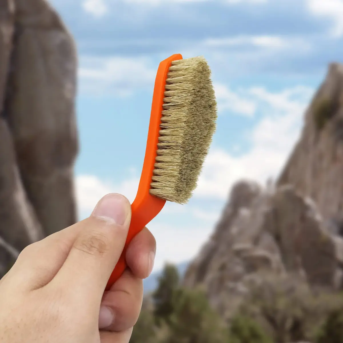 TWO STONES Boar Hair Rock Climbing Brush 175mm Handle | Durable Boulder Cleaning Tool for Indoor & Outdoor Climbing - view 5