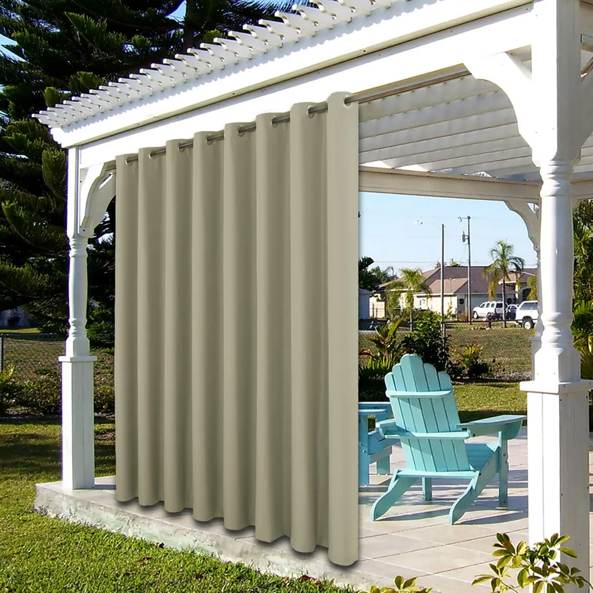BONZER Outdoor Curtains for Patio Waterproof Thick Privacy | Water-Resistant & Privacy-Enhancing - view 6