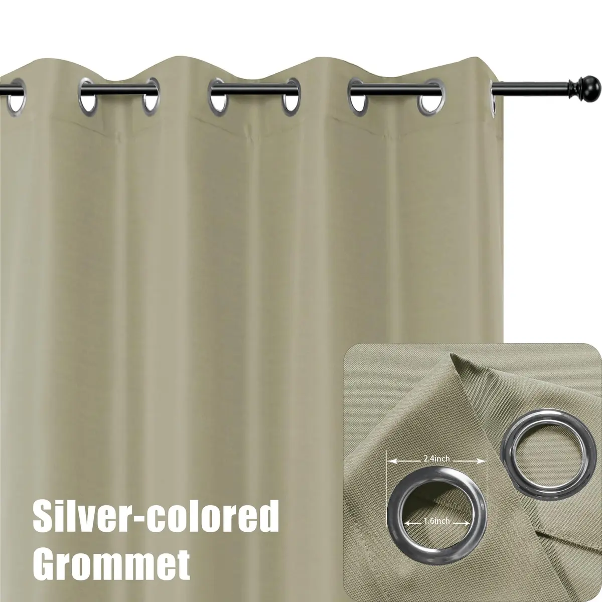 BONZER Outdoor Curtains for Patio Waterproof Thick Privacy | Water-Resistant & Privacy-Enhancing - view 2