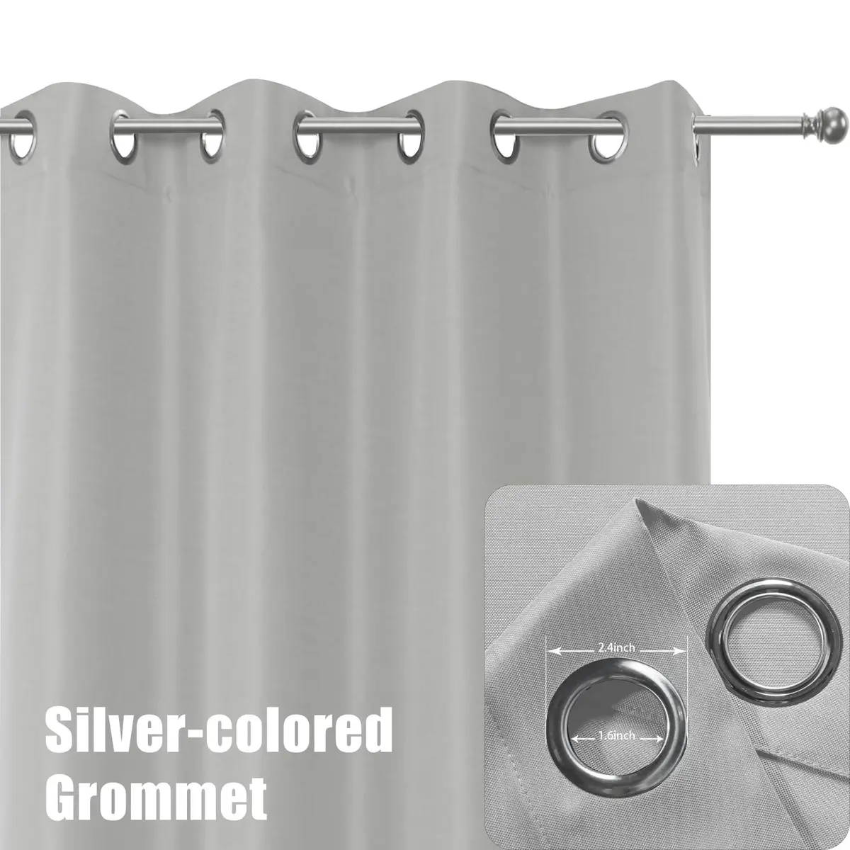 BONZER Outdoor Curtains for Patio Waterproof Thick | Water-Resistant Privacy Panel 54"x84" - view 2