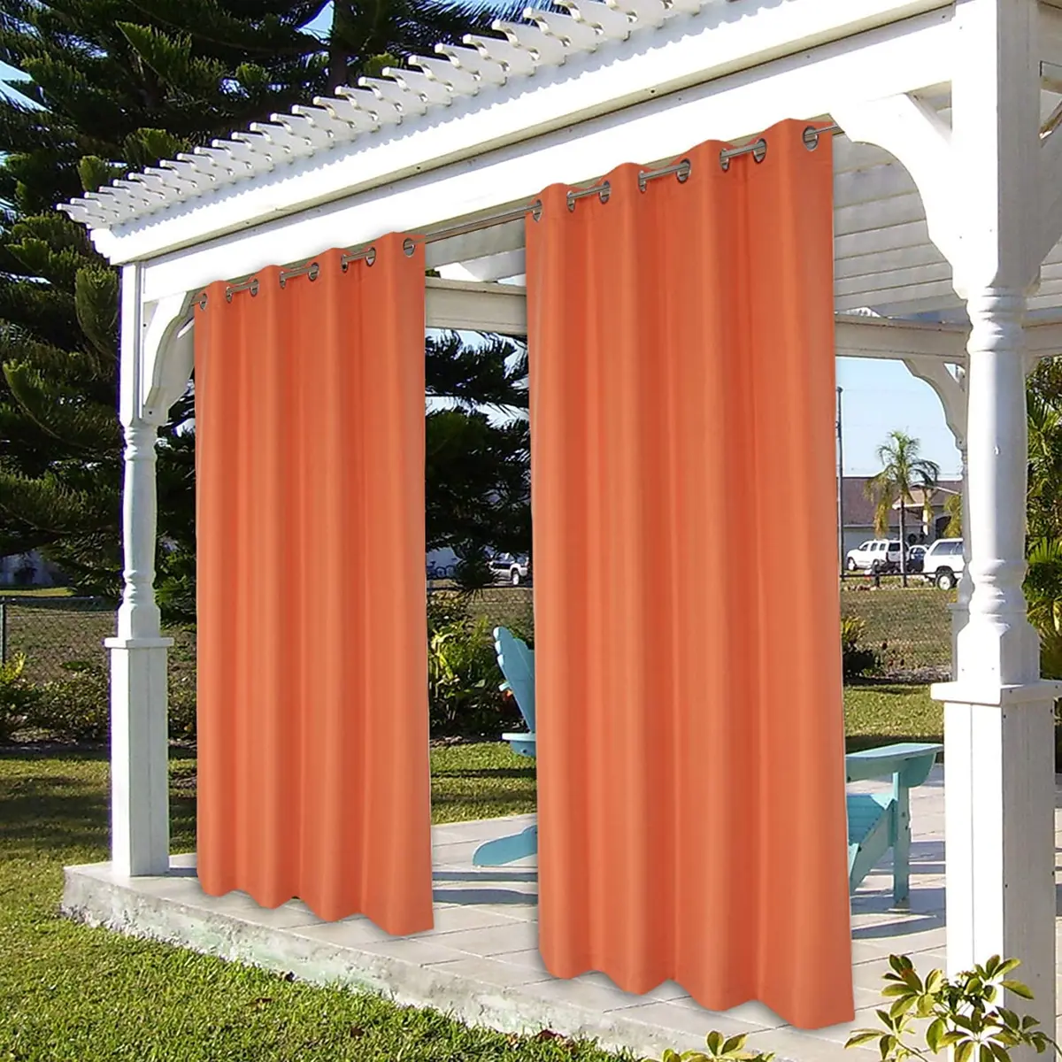 BONZER Waterproof Indoor/Outdoor Curtains for Patio Thick | Privacy & Rainproof Grommet Panel - view 7