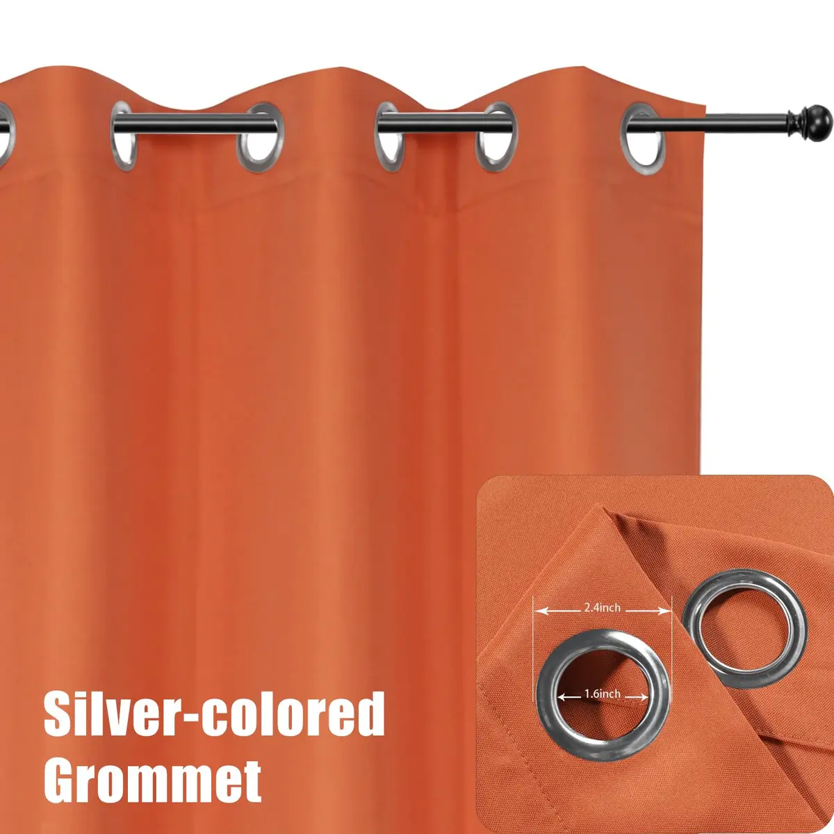 BONZER Waterproof Indoor/Outdoor Curtains for Patio Thick | Privacy & Rainproof Grommet Panel - view 2
