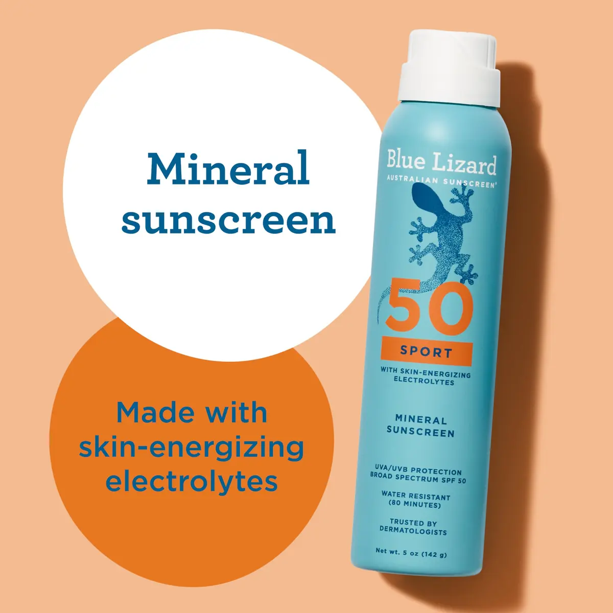 BLUE LIZARD Sport Mineral Sunscreen Spray SPF 50+ 148ml (5 fl oz) | Dermatologist-Recommended for Sensitive Skin - view 4