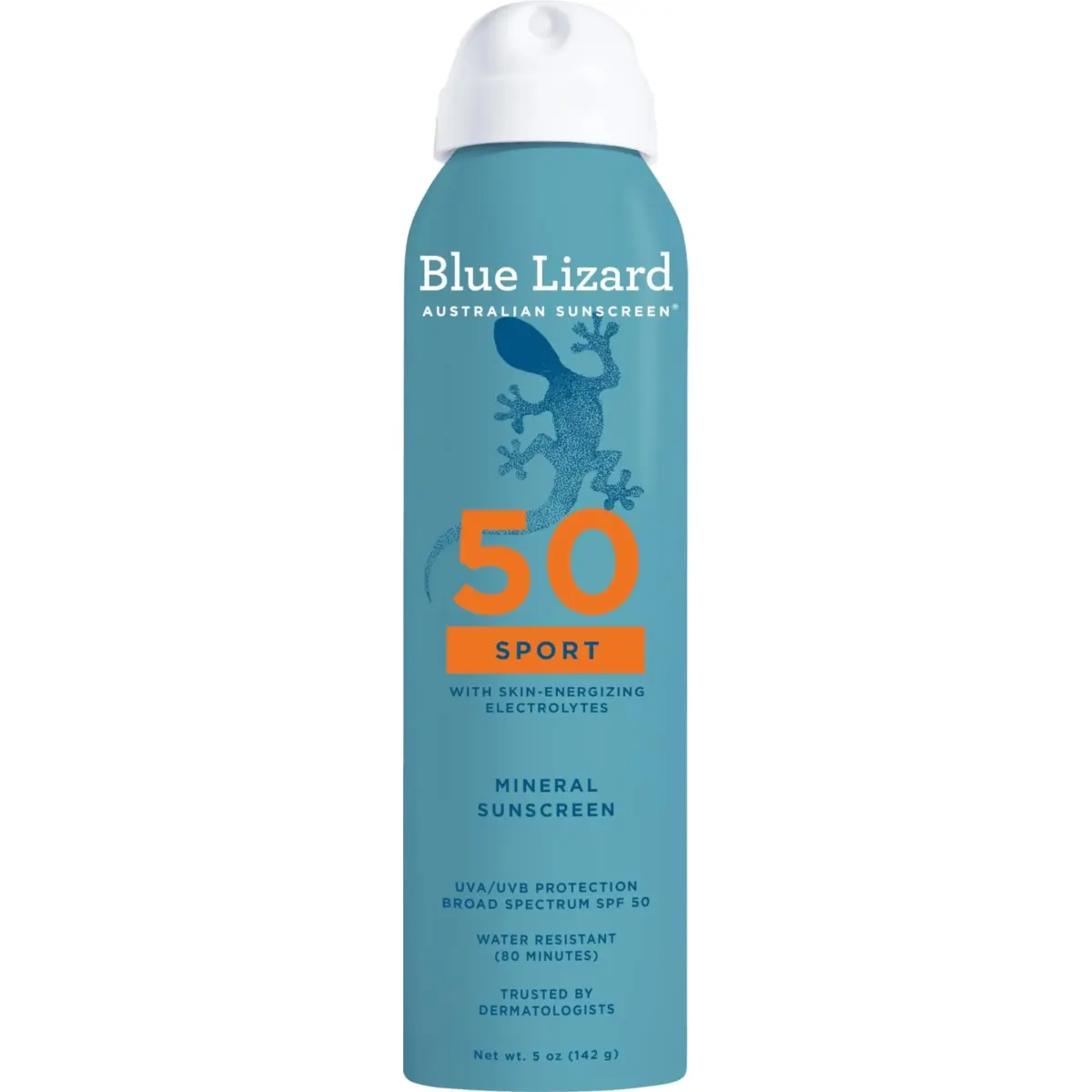 BLUE LIZARD Sport Mineral Sunscreen Spray SPF 50+ 148ml (5 fl oz) | Dermatologist-Recommended for Sensitive Skin - main product image
