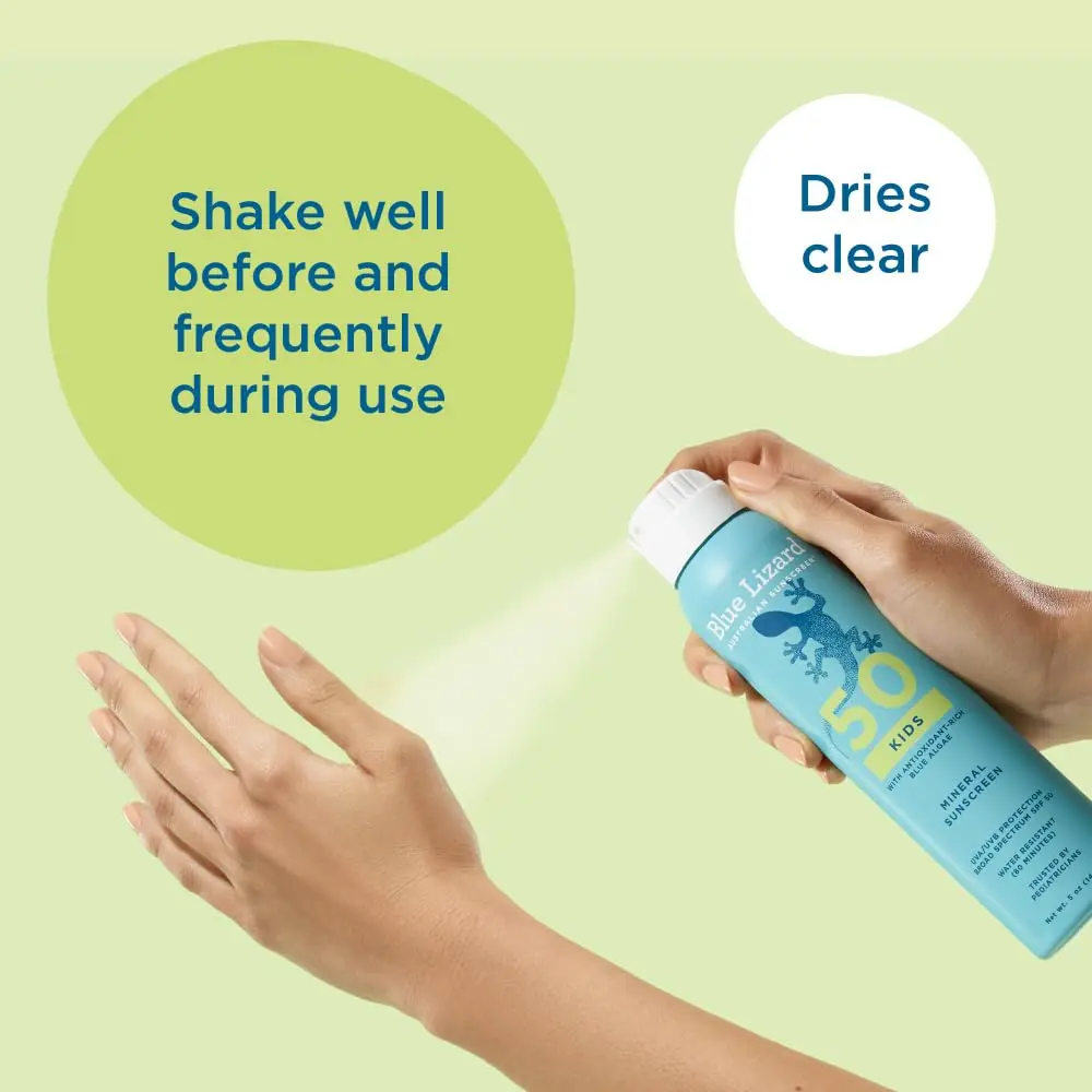 Blue Lizard Kids Mineral Sunscreen Spray SPF 50+ 148ml (5 fl oz) | Broad-Spectrum UVA/UVB Protection - view 5