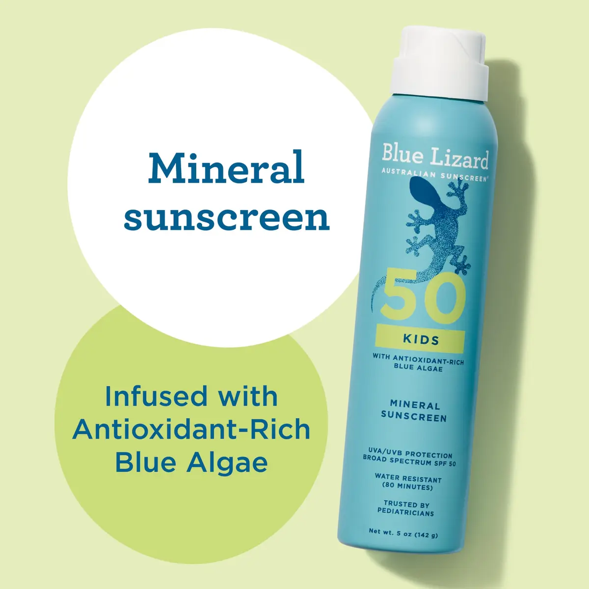 Blue Lizard Kids Mineral Sunscreen Spray SPF 50+ 148ml (5 fl oz) | Broad-Spectrum UVA/UVB Protection - view 4