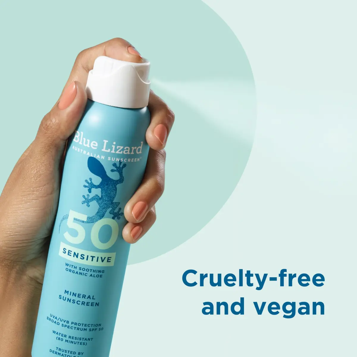 Blue Lizard Sensitive Mineral SPF 50 Spray 148ml (5 Fl Oz) | Dermatologist-Trusted Broad-Spectrum Protection - view 3