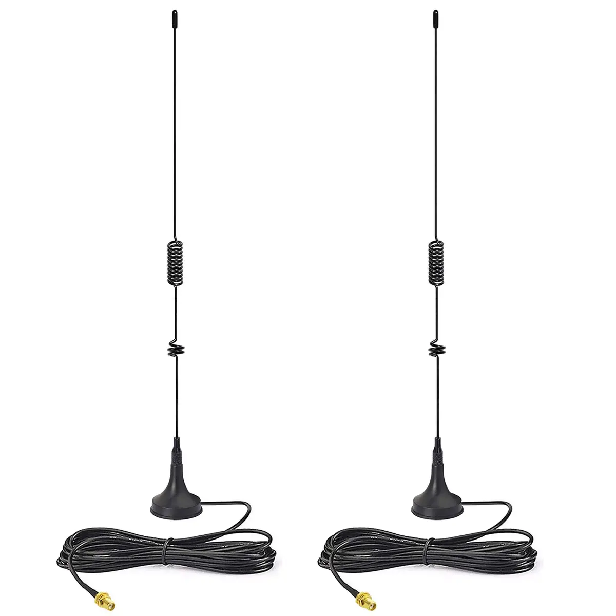 LUITON 2-Pack 16.5 Inch Dual Band Ham Radio Antenna VHF UHF 136-174MHz 400-470MHz Magnetic Base SMA Female - main product image