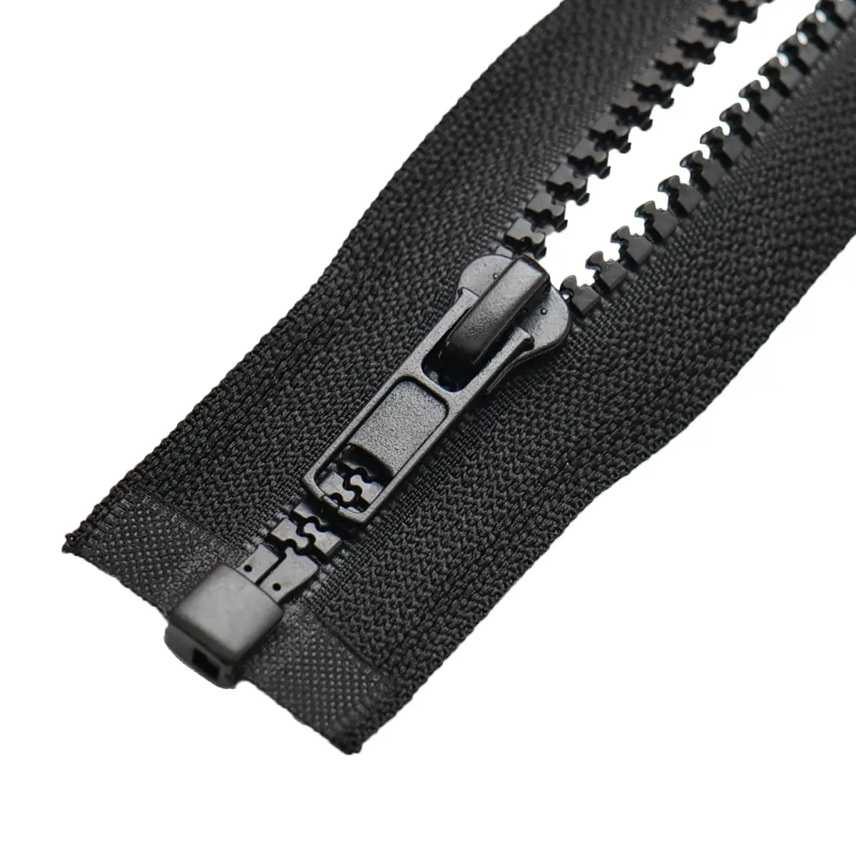 Sawoake Zipper #5 30 Inch Separating Jacket Zippers | Durable Plastic, Black, Bulk Pack - view 3