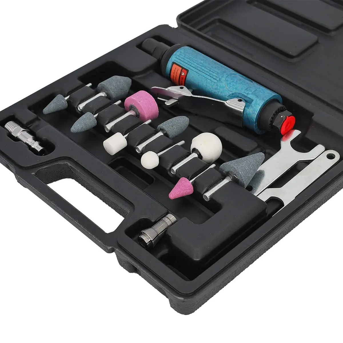 BOWD Air Die Grinder Kit with 1/4 and 1/8 inch Collets, Pneumatic Tool 25000 RPM | Lightweight Aluminum Body - view 8