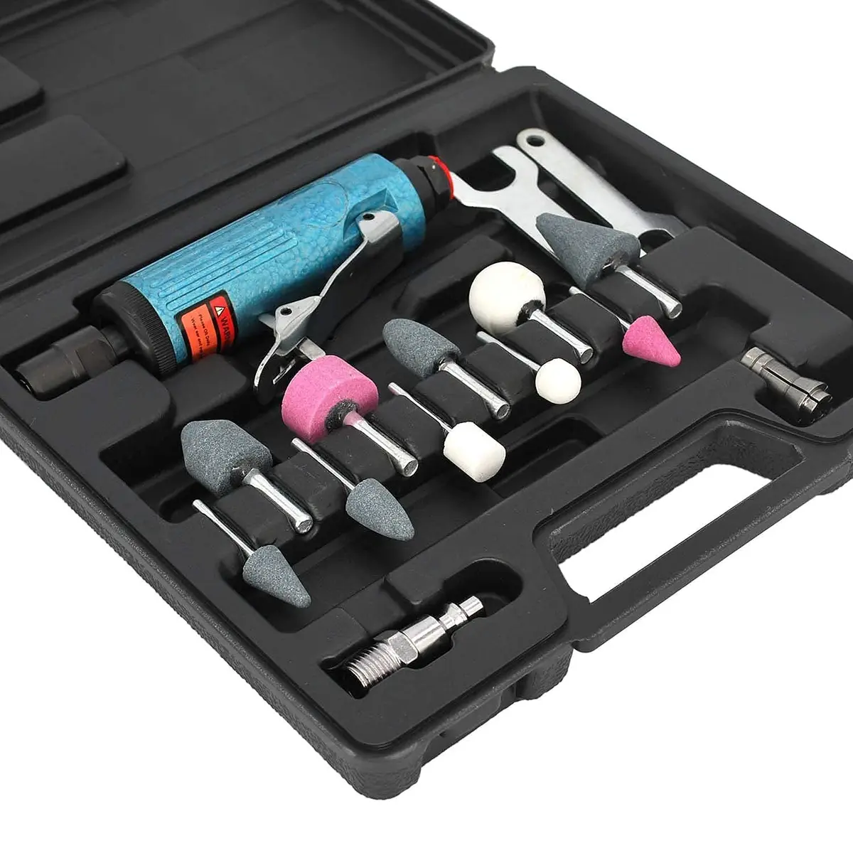BOWD Air Die Grinder Kit with 1/4 and 1/8 inch Collets, Pneumatic Tool 25000 RPM | Lightweight Aluminum Body - view 9