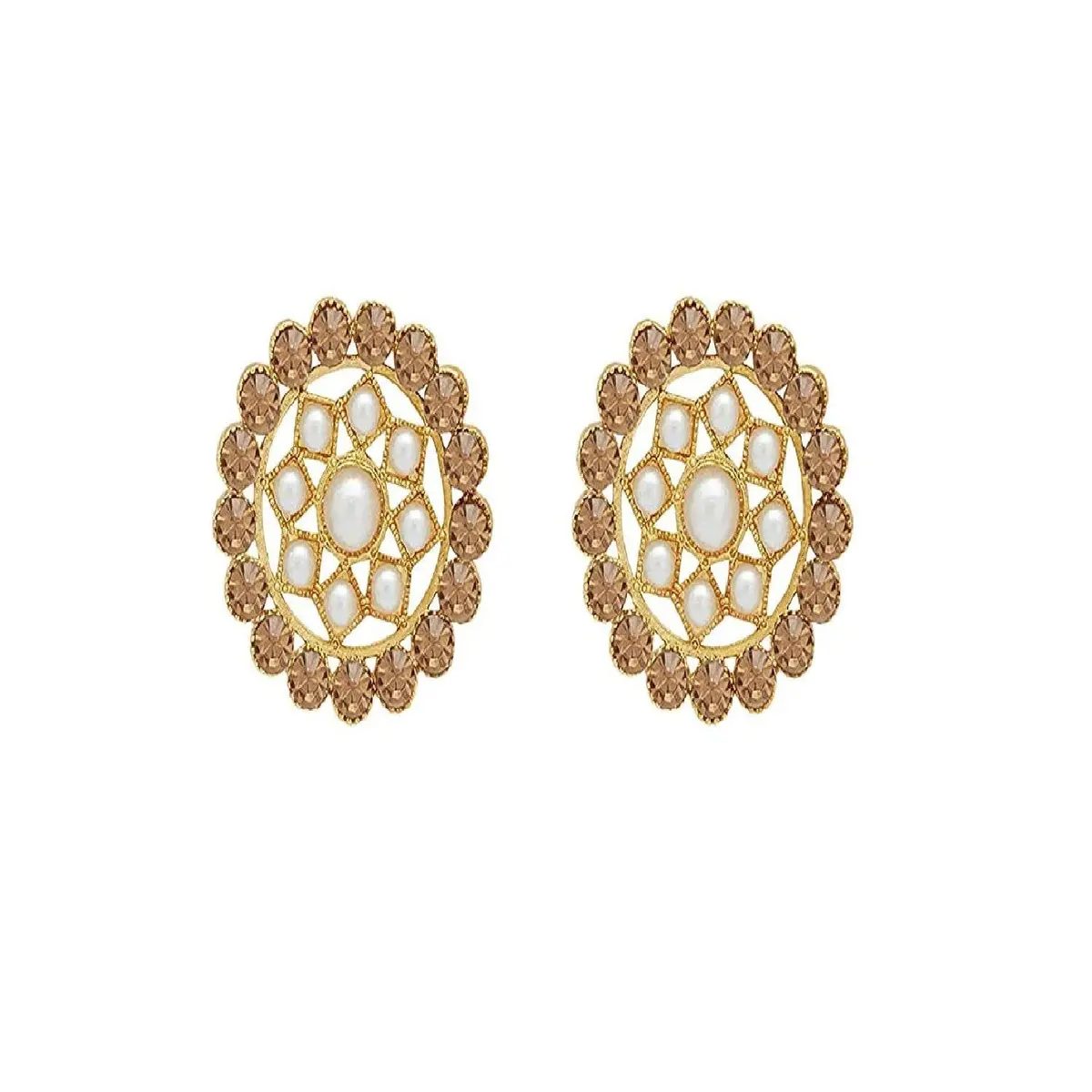 I Jewels 18K Gold Plated Indian Bollywood Beaded Choker Set | Light Weight & Traditional (70-120 chars) - view 4