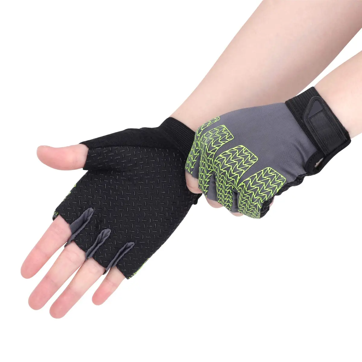 GREUS Kids Half Finger Cycling Gloves Breathable Shockproof UV Protection | Unisex 6-10Y - view 2
